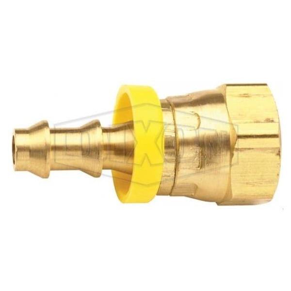Dixon Ball Seat Hose Barb, 1/8-27 x 1/4 in Nominal, Female NPSM x Hose Barb, Brass, Domestic 2780402C - main